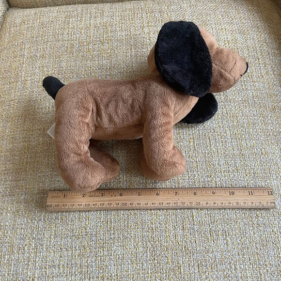 Manhattan Toy Plush Brown Dog Pooch Party Stuffed Animal Black Puppy Hound - Picture 7 of 7